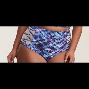 Torrid Space Geo High Waist Swim Briefs